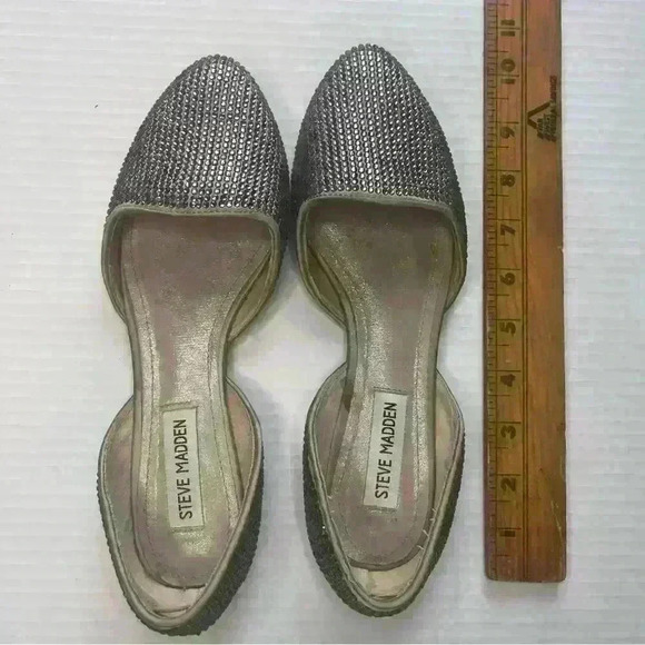 Steve Madden Vamp D'Orsay Rhinestone studded flat  Size 7.5 - Picture 1 of 8